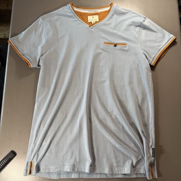 Scott‎ James Polo Soft Cotton Large Blue/Brown Summer - Picture 1 of 10